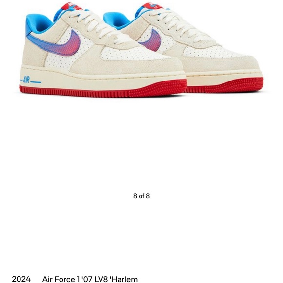 Nike Men's Cream and Blue Sneakers - Picture 9 of 9